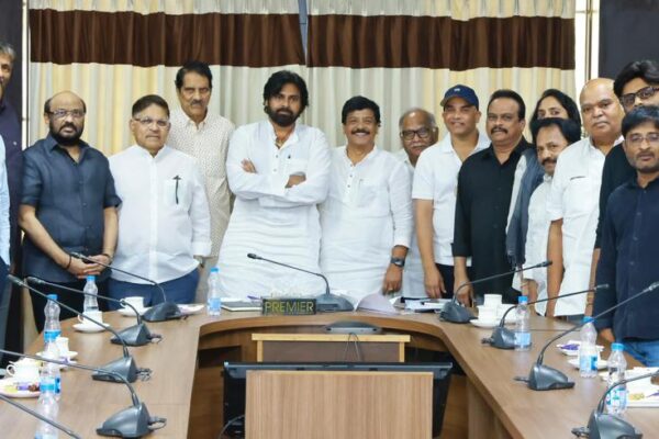 Deputy CM Pawan Kalyan with producers