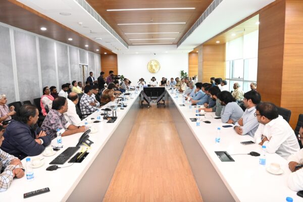 CM Revanth Reddy meeting the industry personalities