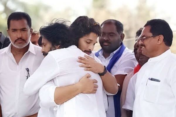 Pawan Kalyan with Allu Arjun