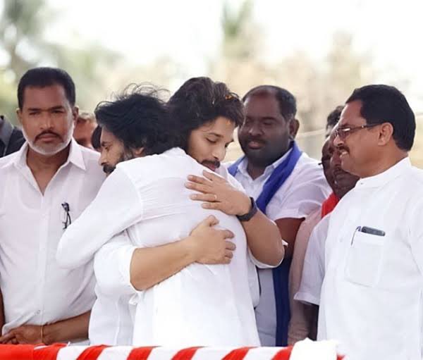 Pawan Kalyan with Allu Arjun