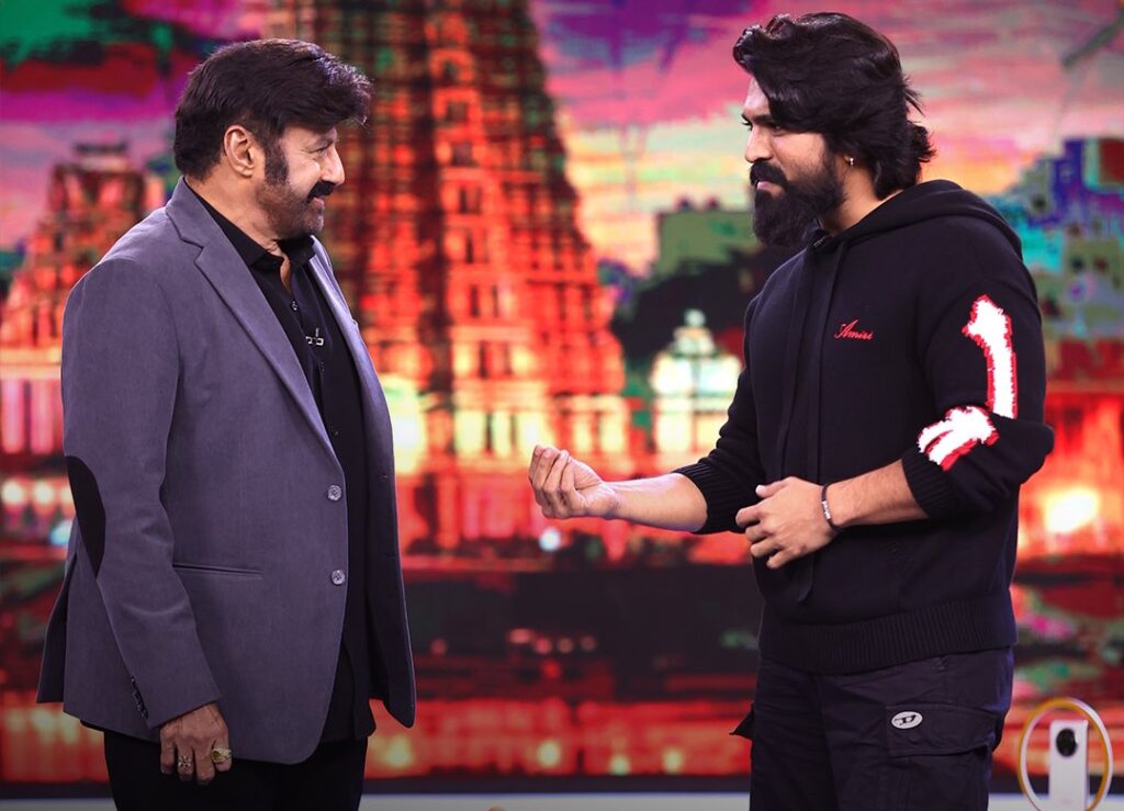 Ram Charan and Balakrishna from Unstoppable show