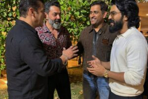 Ram Charan, Dhoni and Bobby Deol at Salman KHan birthday party