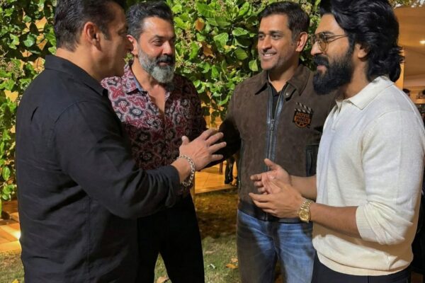Ram Charan, Dhoni and Bobby Deol at Salman KHan birthday party