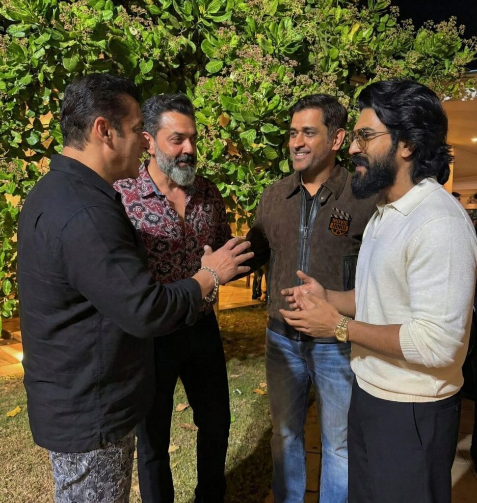 Ram Charan, Dhoni, Bobby Deol and Salman Khan 